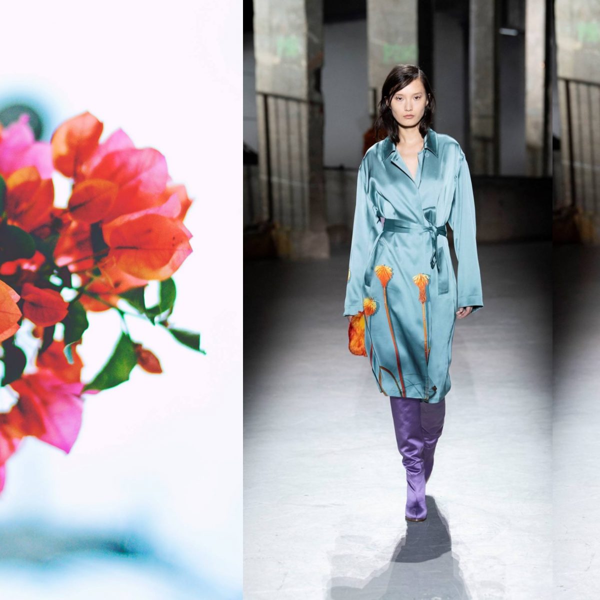 O σχεδιαστής Dries Van Noten μετατρέπει τα λουλούδια του κήπου του σε ψηφιακά prints για την νέα του συλλογή