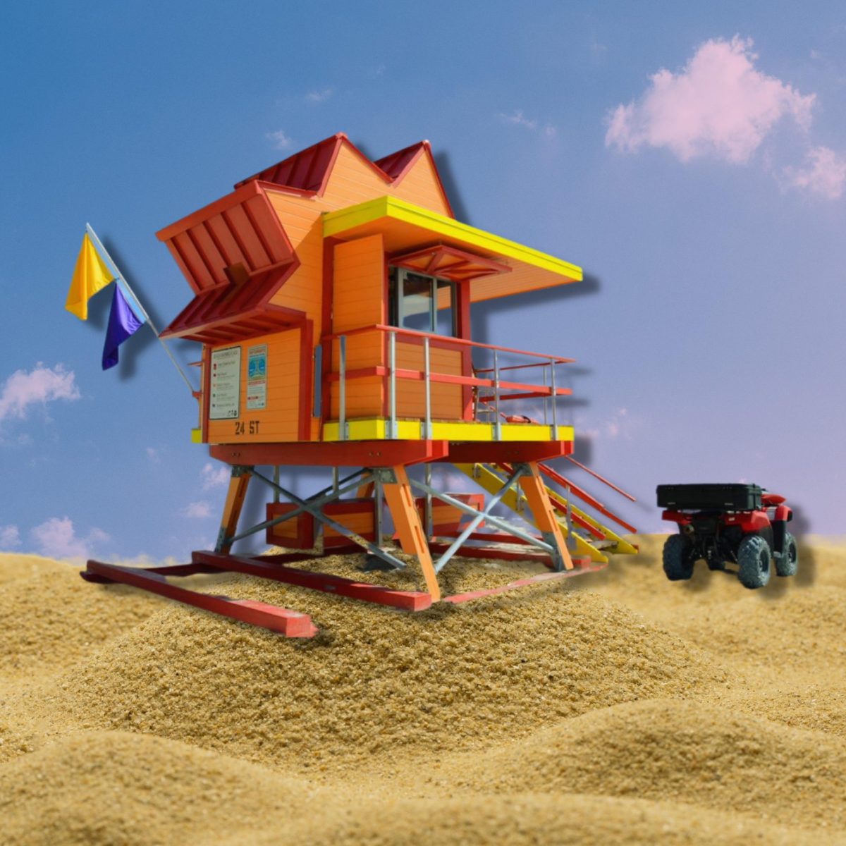 Οι πύργοι των ναυαγοσωστών στο Miami έγιναν πολύχρωμοι και θυμίζουν Λούνα-Παρκ!