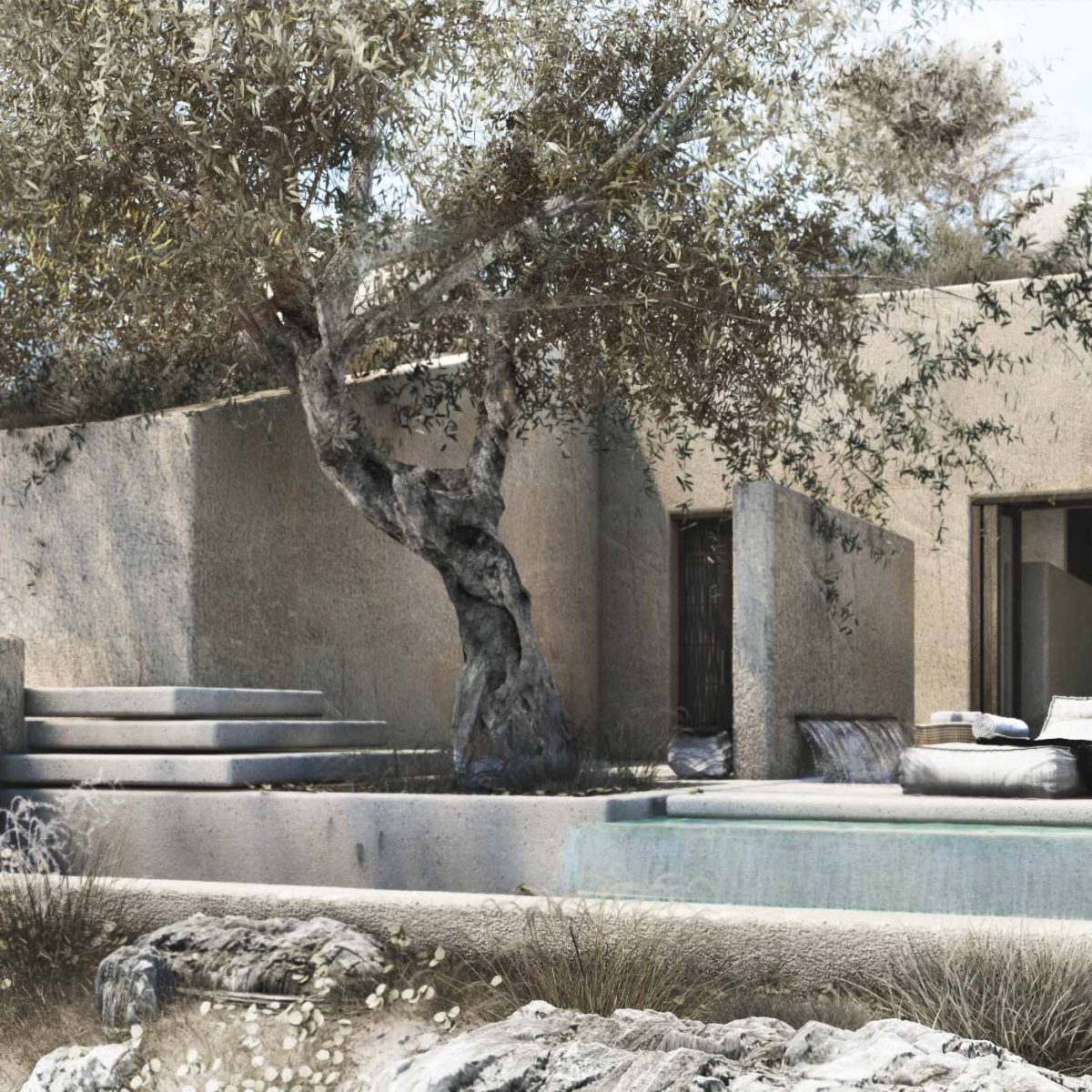 Αυτό το resort στην Φολέγανδρο βάζει το μίνιμαλ design πάνω από έναν απότομο γκρεμό!