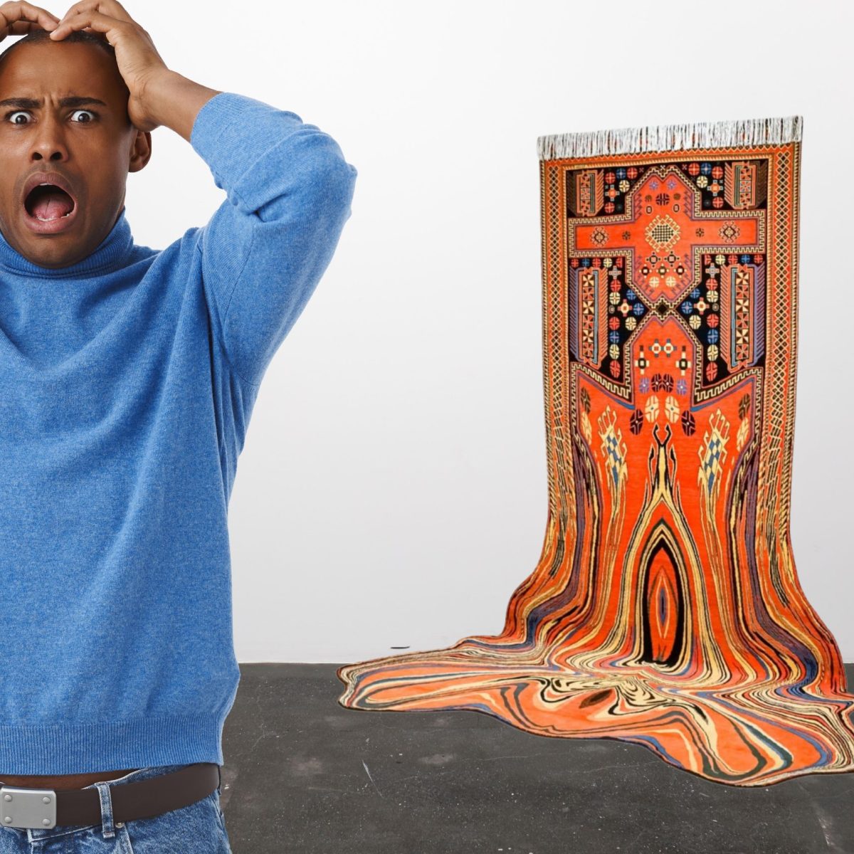 Aυτός ο καλλιτέχνης παίρνει παραδοσιακά χαλιά και τα μεταποιεί σε ανατρεπτικά έργα τέχνης!