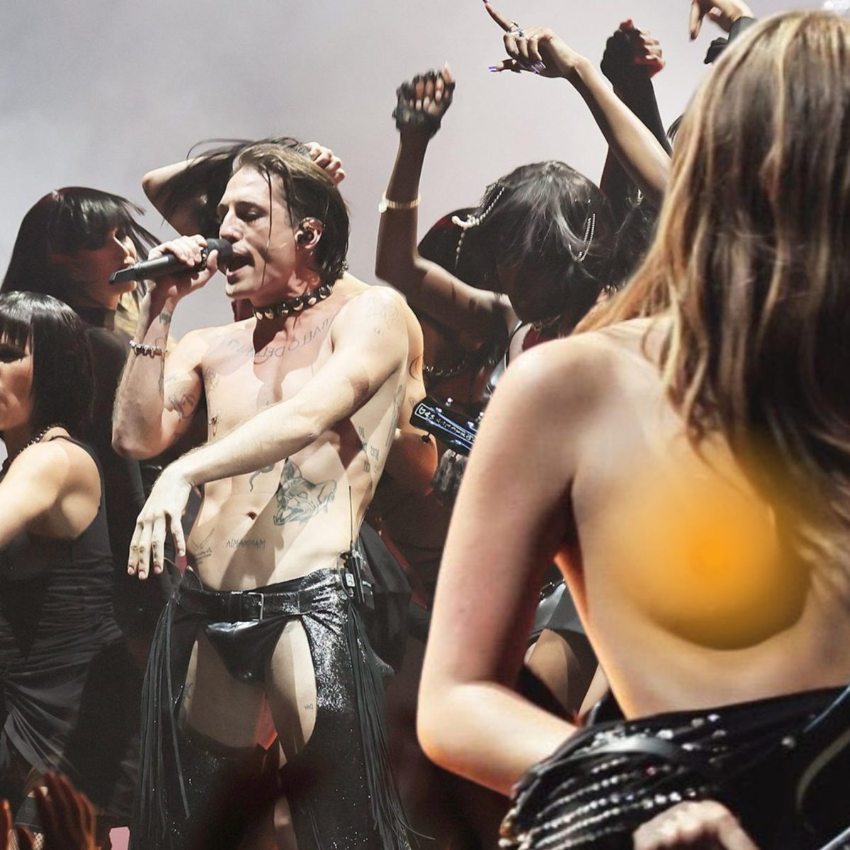 Το στήθος της μπασίστριας των Maneskin λογοκρίθηκε από τα VMA – Πλάνα σε άδεια καθίσματα