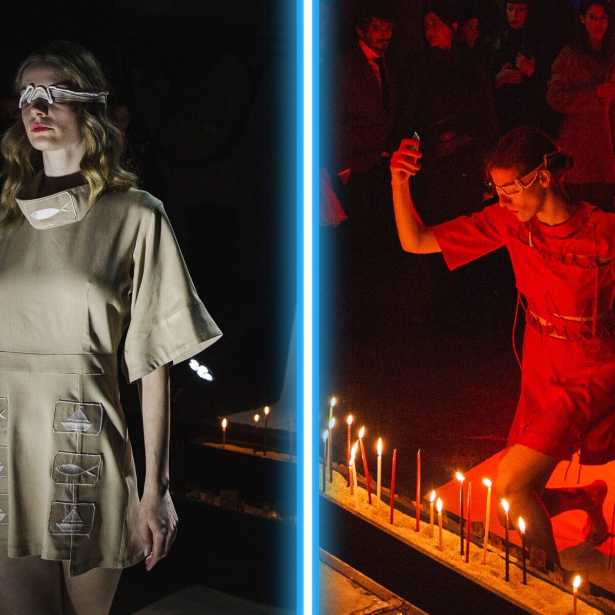 2WO+1NE=2: H Στέλλα και η Βαλίσια παρουσίασαν τη νέα τους κολεξιόν, H τελετουργία, τα μοντέλα στo σκοτάδι και η έμπνευση από την Τήνο