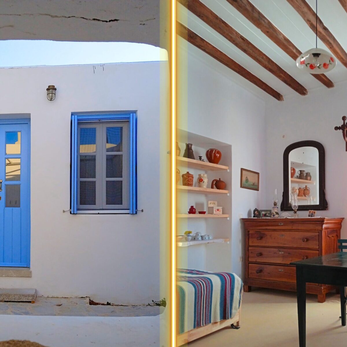 Aυτό το εξοχικό σπίτι στα Κύθηρα είναι μοναδικό: Η αιγαιοπελαγίτικη διακόσμηση, τα κτιστά έπιπλα και η αυλή