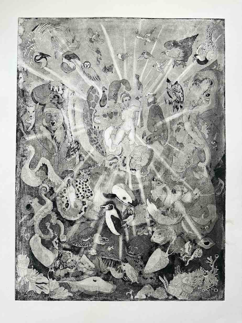 Ο πίνακας Daydream της Μυρτούς Χατζημιχαήλ της έκθεσης Νέοι Χαράκτες 2025-2026