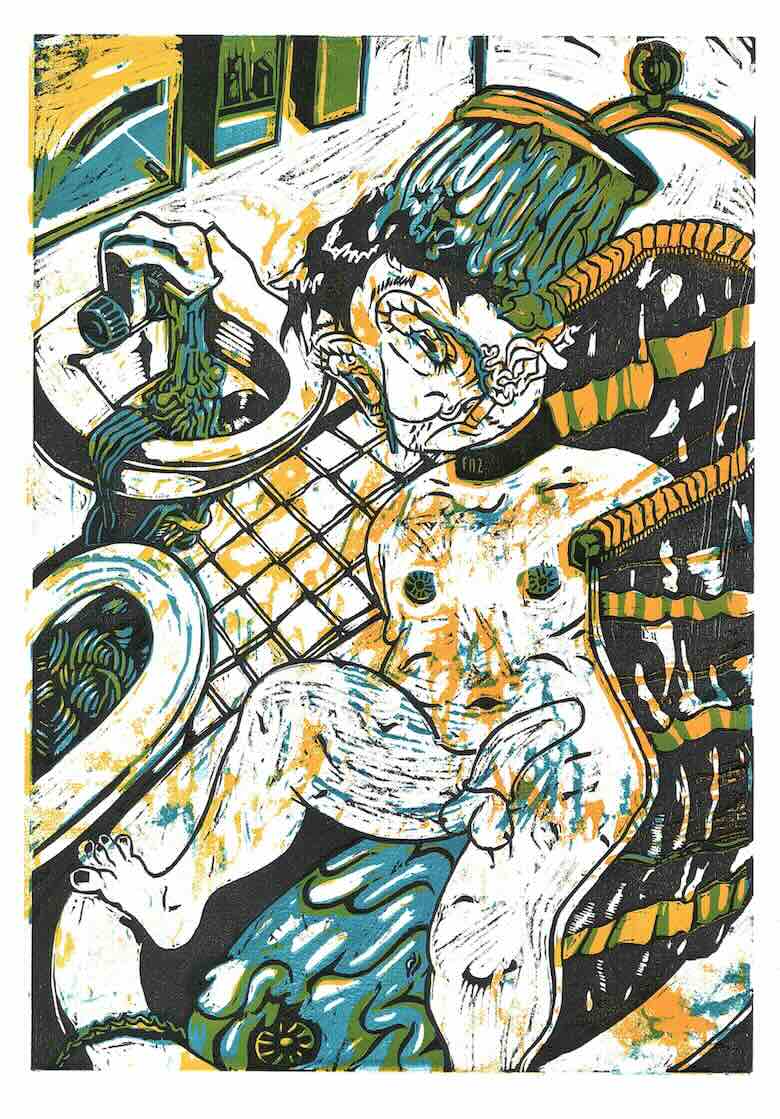 Ο πίνακας Δυστυχία και Καύλα του ΑΡΙΣΤΟΤΕΛΗ ΚΛΕΙΤΣΙΚΑ ΤΣΕΛΕΠΗ της έκθεσης